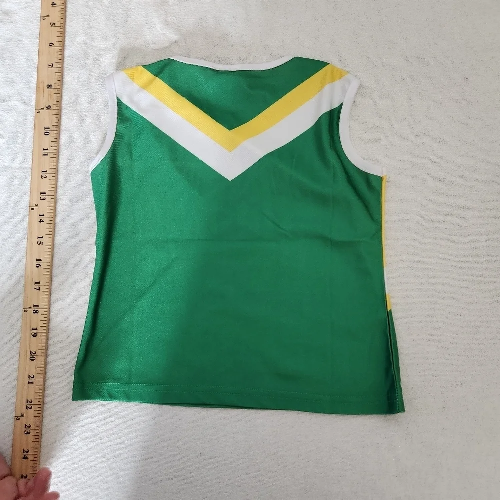 Lmyove Green & Yellow & White Cheer Shirt